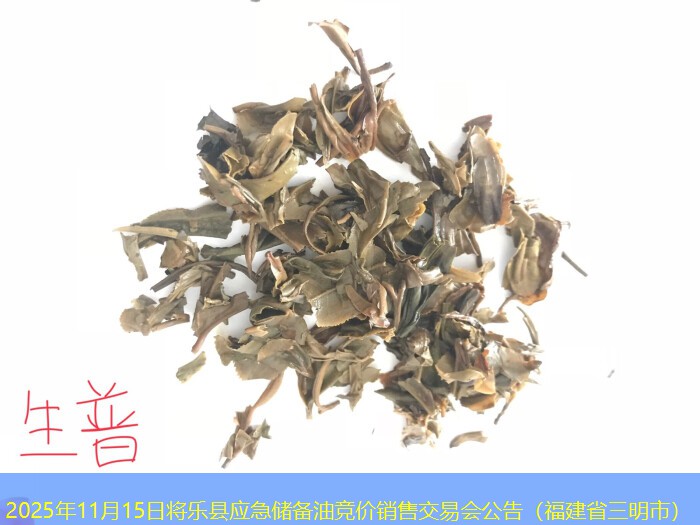 2025年11月15日将乐县应急储备油竞价销售交易会公告（福建省三明市）