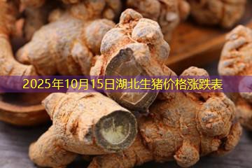 2025年10月15日湖北生猪价格涨跌表