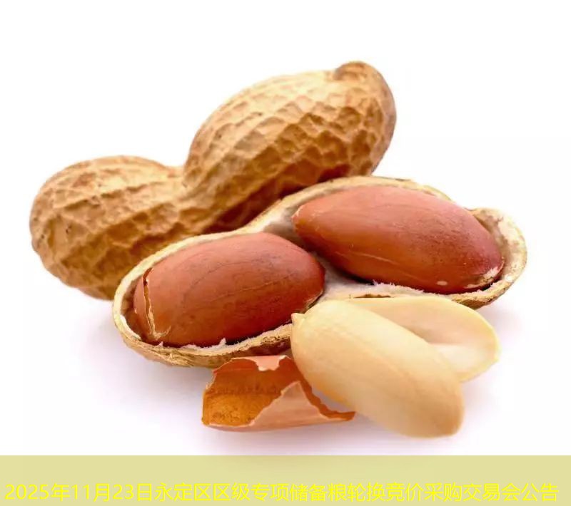 2025年11月23日永定区区级专项储备粮轮换竞价采购交易会公告