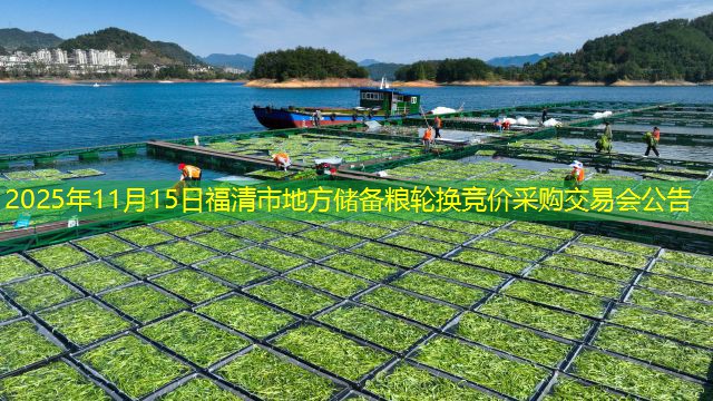 2025年11月15日福清市地方储备粮轮换竞价采购交易会公告