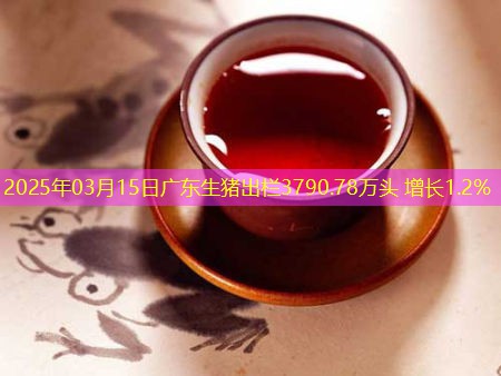 2025年03月15日广东生猪出栏3790.78万头 增长1.2%