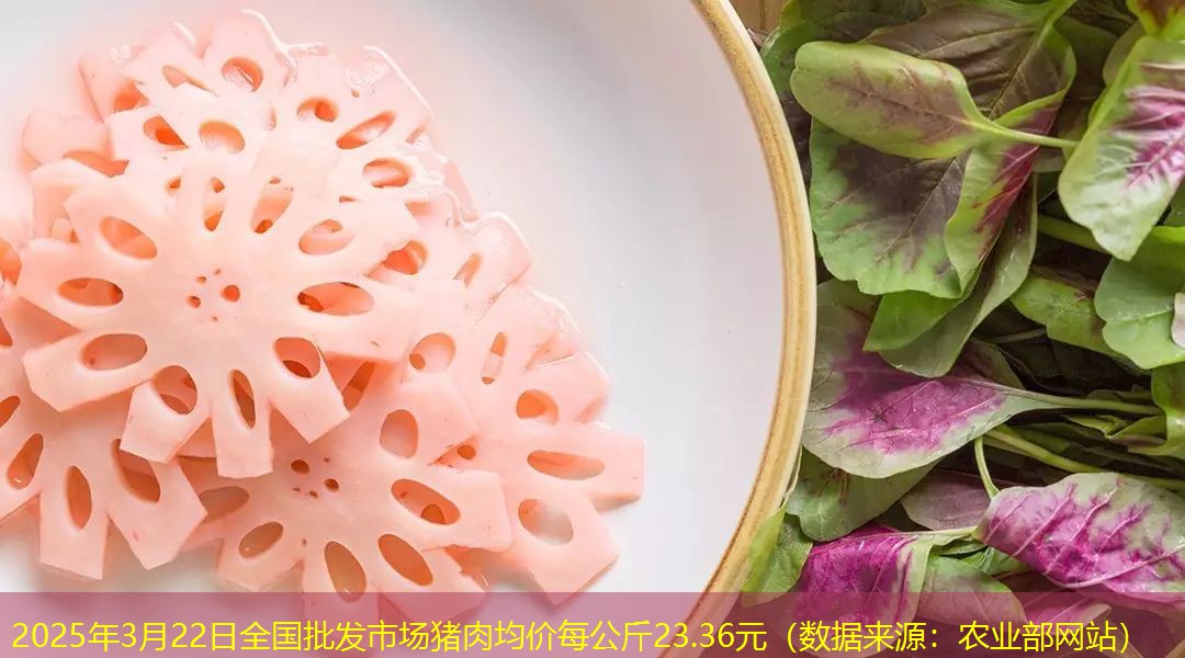 2025年3月22日全国批发市场猪肉均价每公斤23.36元（数据来源：农业部网站）