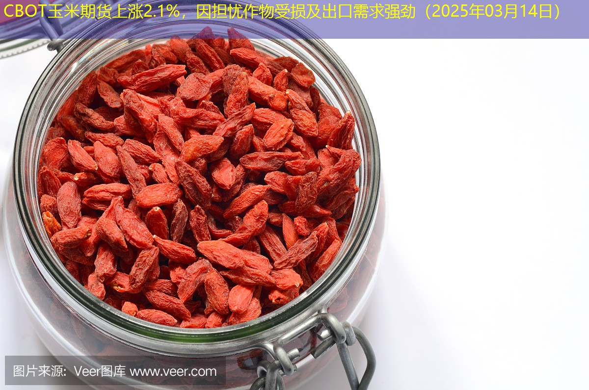 CBOT玉米期货上涨2.1%，因担忧作物受损及出口需求强劲（2025年03月14日）